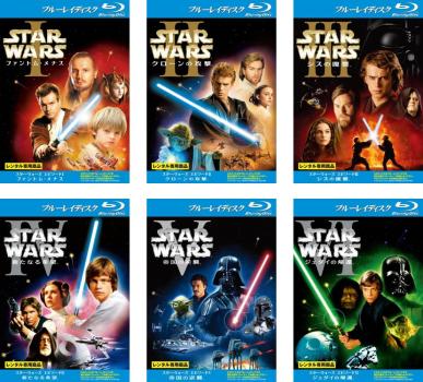 スター・ウォーズ（６枚セット）１ ファントム・メナス、２ クローンの攻撃、３ シスの復讐、４ 新たなる希望、５ 帝国の逆襲、６ ジェダイの帰還 ブルーレイディスク▽レンタル用